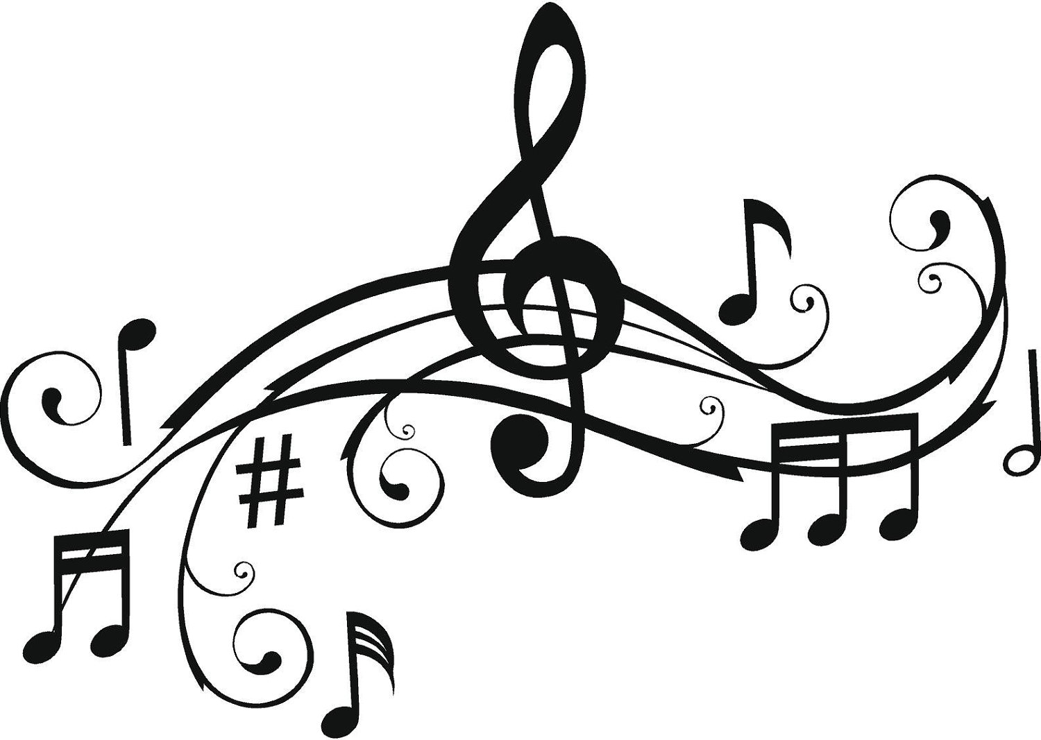 Cool Music Notes Drawings - ClipArt Best
