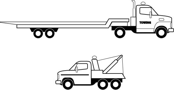 flatbed trucks Colouring Pages