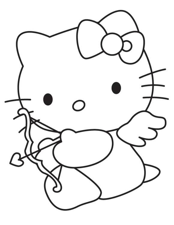 Valentine Coloring Pages Sweet Cupid - Valentine Coloring pages of ...