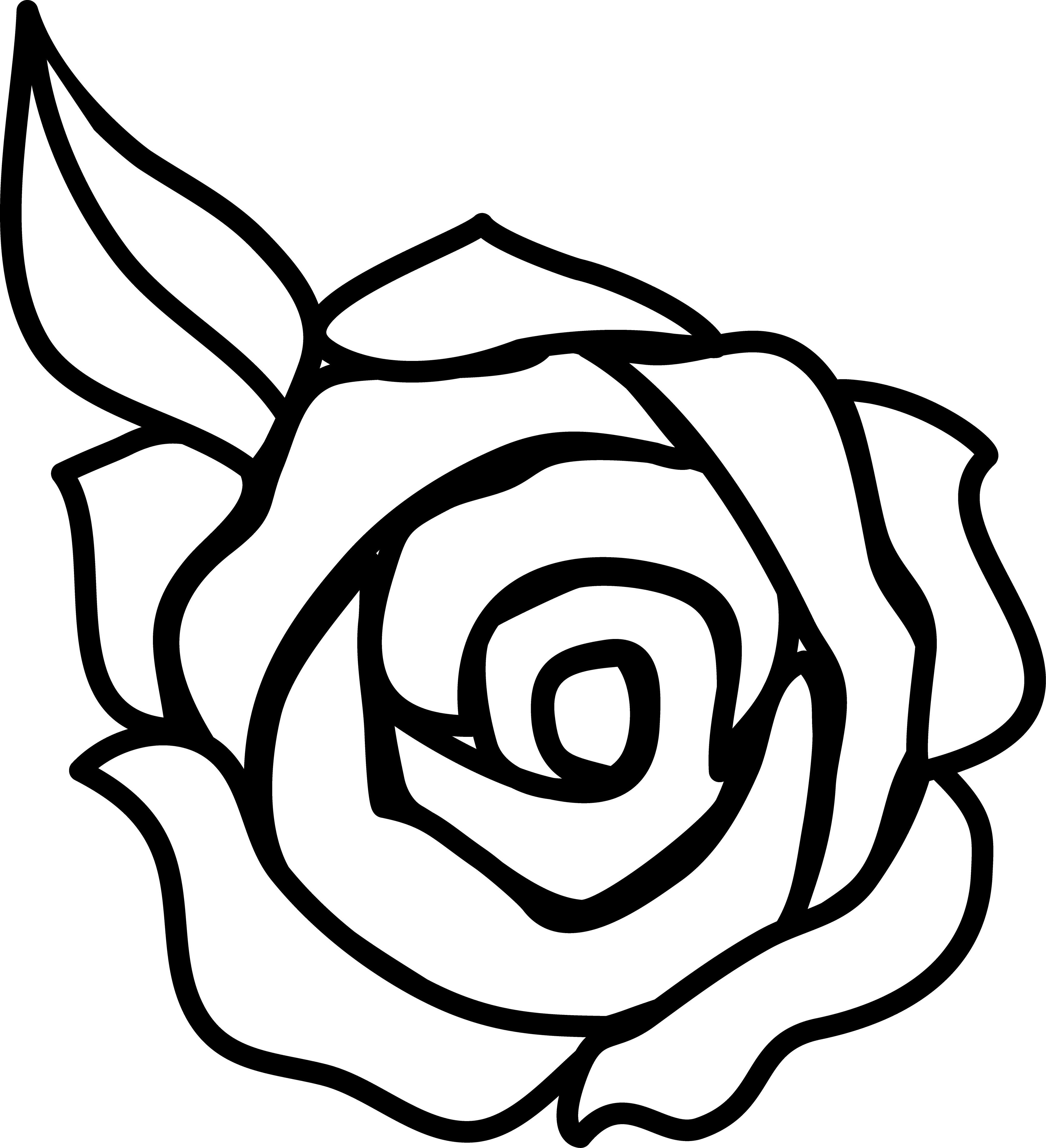 Rose Outline Clipart | Clipart Panda - Free Clipart Images