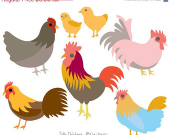 Popular items for chicken clip art on Etsy