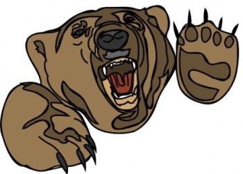 Pix For > Grizzly Bear Standing Clip Art