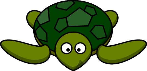 Cute Green Turtle clip art - vector clip art online, royalty free ...
