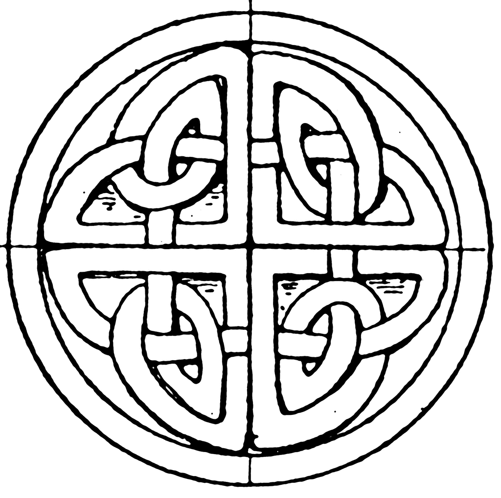 Celtic Stone Cross Circular Panel | ClipArt ETC