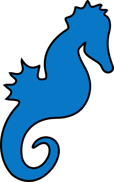 Seahorse V2 clip art - vector clip art online, royalty free ...
