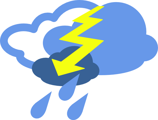 Severe Thunder Storms Weather Symbol clip art - vector clip art ...