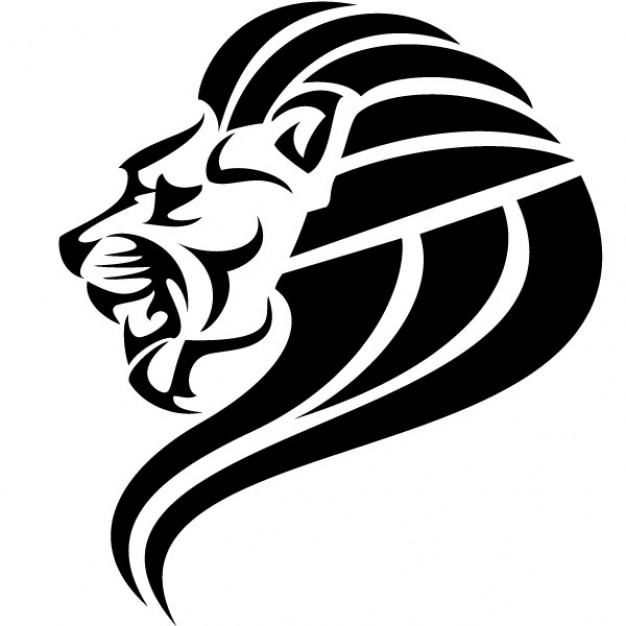 Black lion head vector image Vector | Free Download