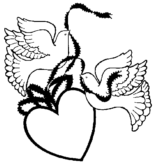 Higher Praise Clip Art (Wedding Doves With Heart)