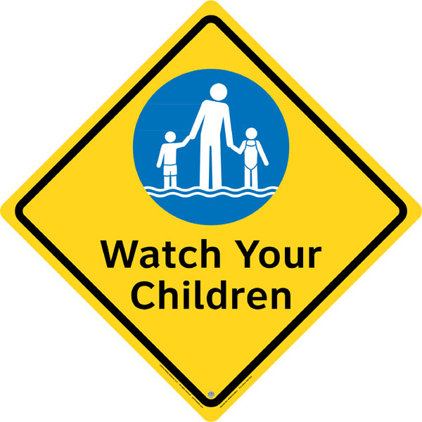 Clarion® Pool Safety Sign - "Watch Your Children"