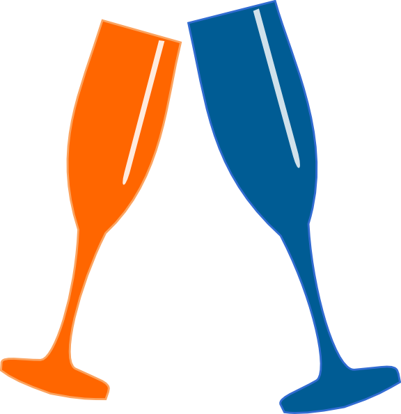 Champagne Glasses clip art - vector clip art online, royalty free ...