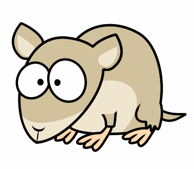 Drawing a cartoon hamster