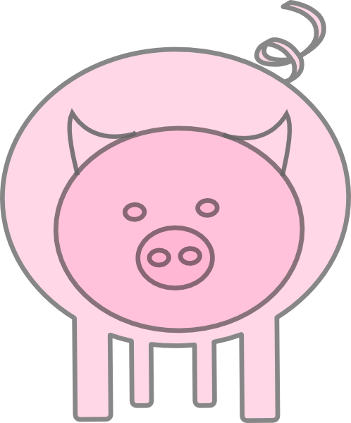 Pig 3 clip art - vector clip art online, royalty free & public domain