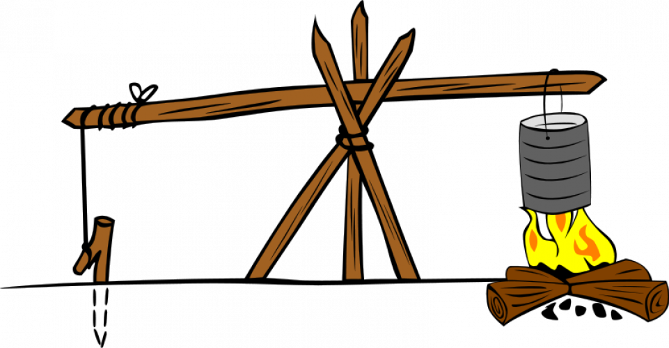 Camp cooking crane vector drawing | Public domain vectors