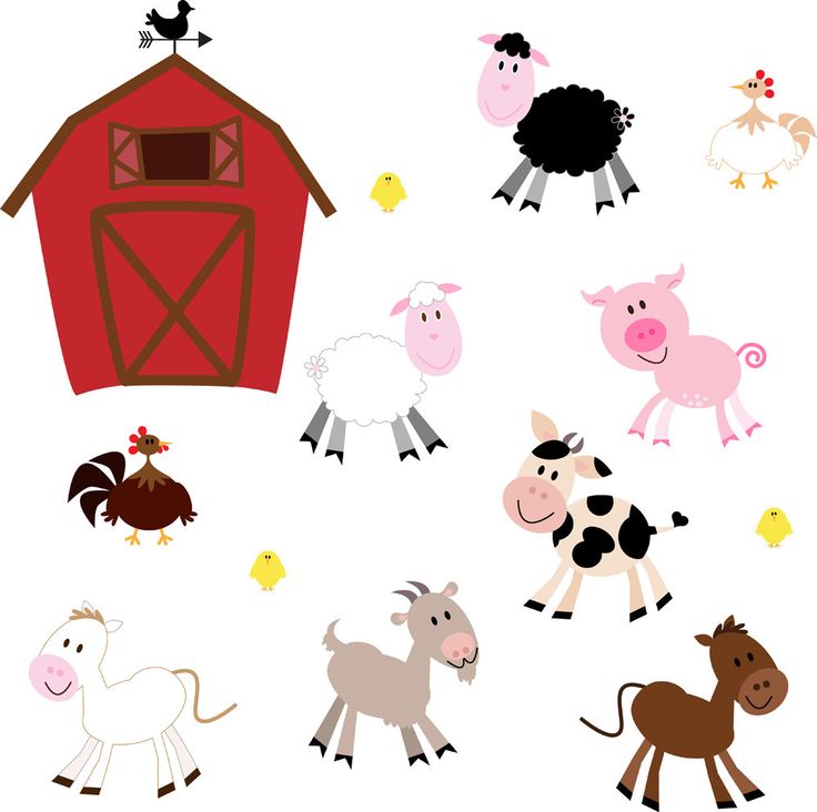 Farm Animals Clip Art Clipart, Barnyard Animals Clip Art Clipart - Co…