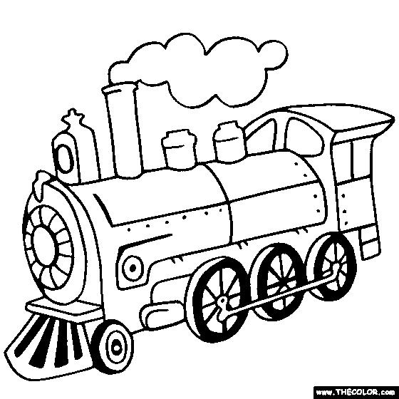 Train and Locomotive Online Coloring Pages | Page 1