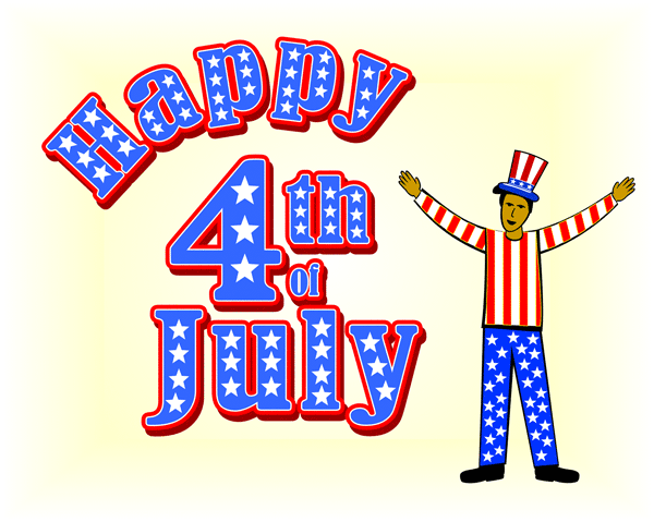 Happy 4th of July - Free and Easy Christian Clip Art