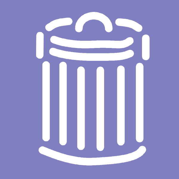 Trash Can Symbol Sign clip art - vector clip art online, royalty ...