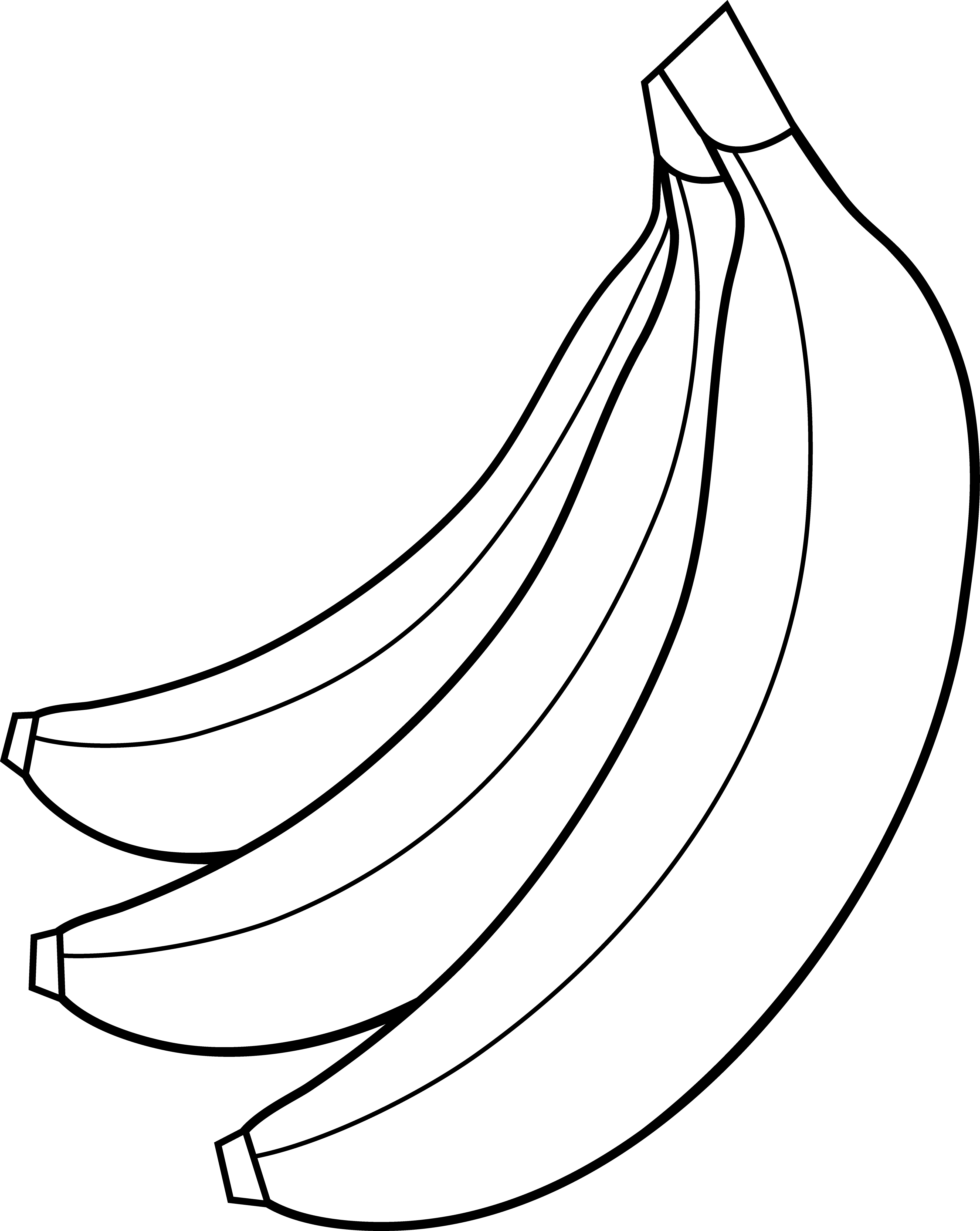 clipart of banana Colouring Pages