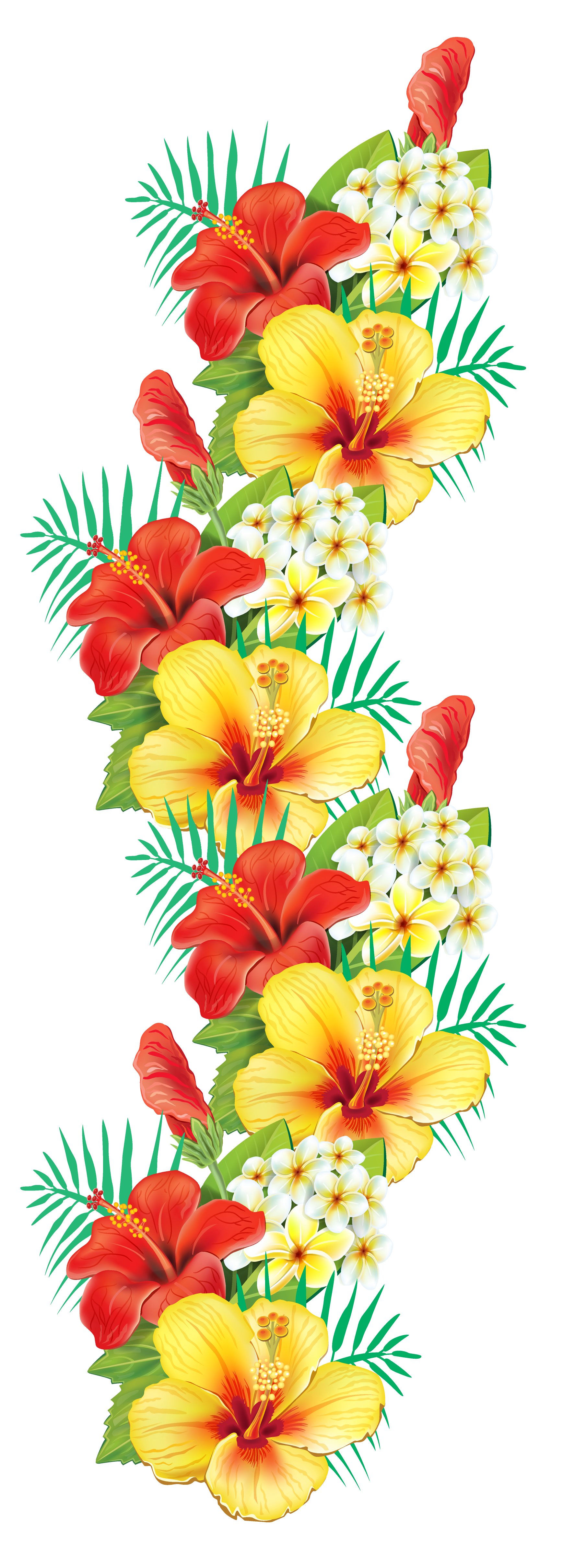 Exotic Flowers Decor PNG Clipart - Cliparts.co