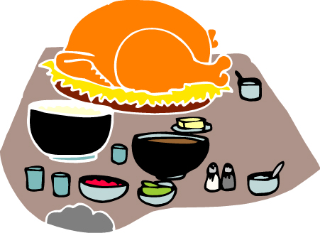Thanksgiving Dinner Table Clipart