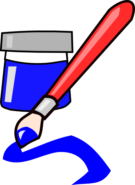 Paint Brush clip art - vector clip art online, royalty free ...