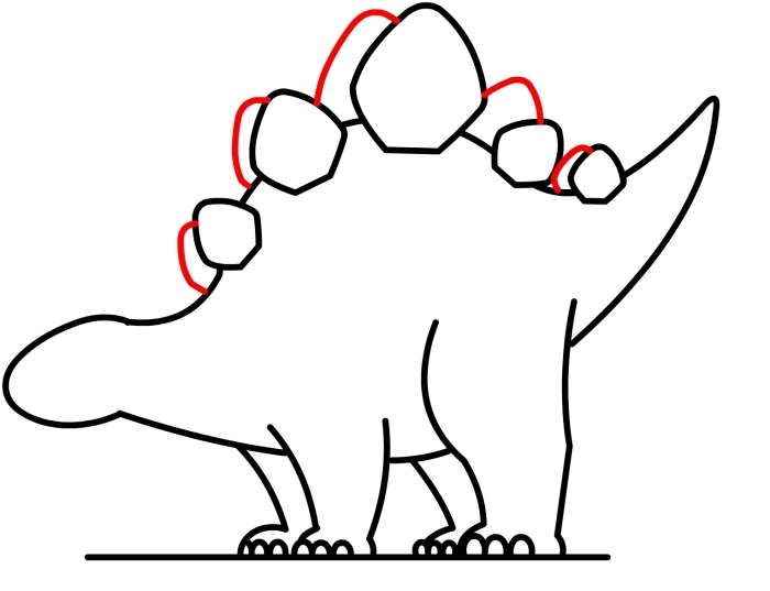 Pix For > Stegosaurus Outline