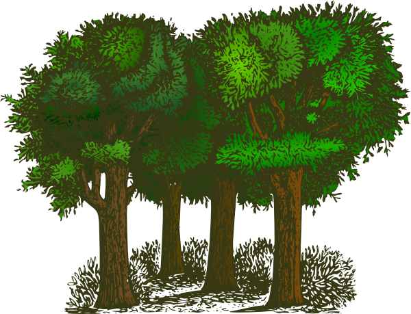 Group Of Trees clip art - vector clip art online, royalty free ...