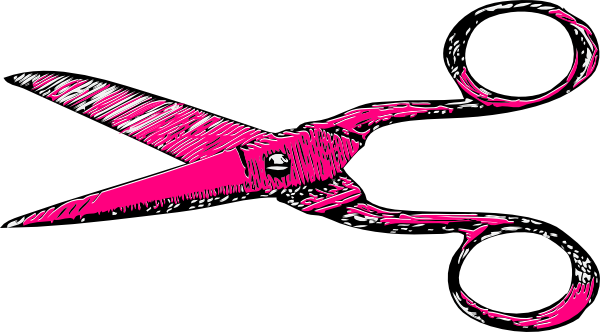 Pink Shears clip art - vector clip art online, royalty free ...