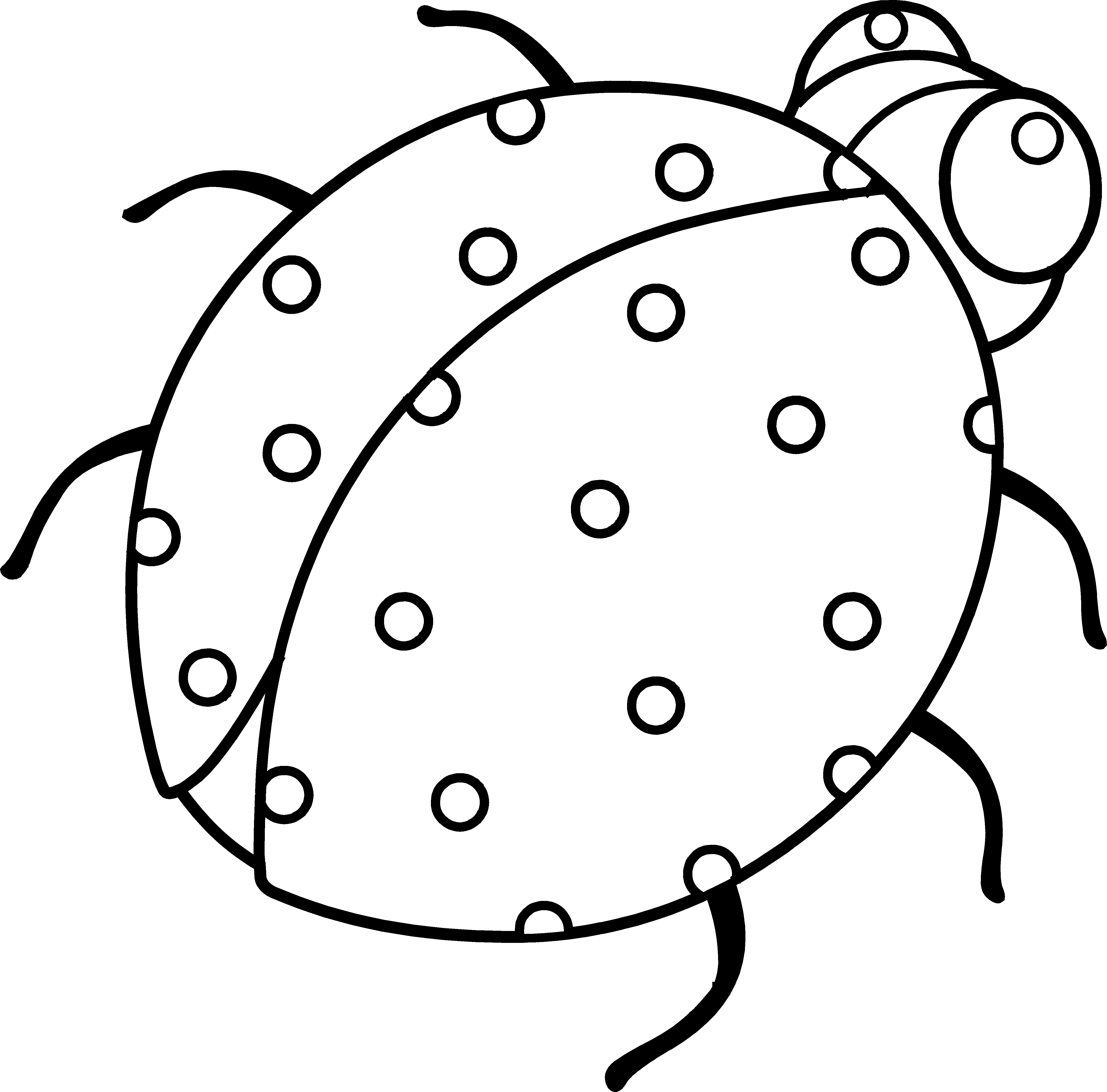 Spotty Ladybug Coloring Page - Free Clip Art