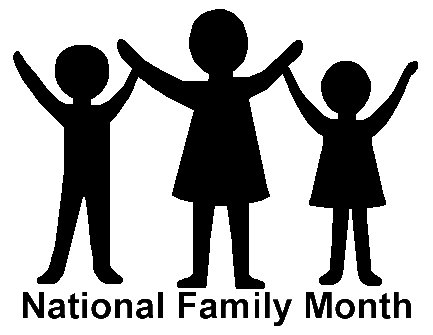 Family Month Clip Art - National Family Month - Titles