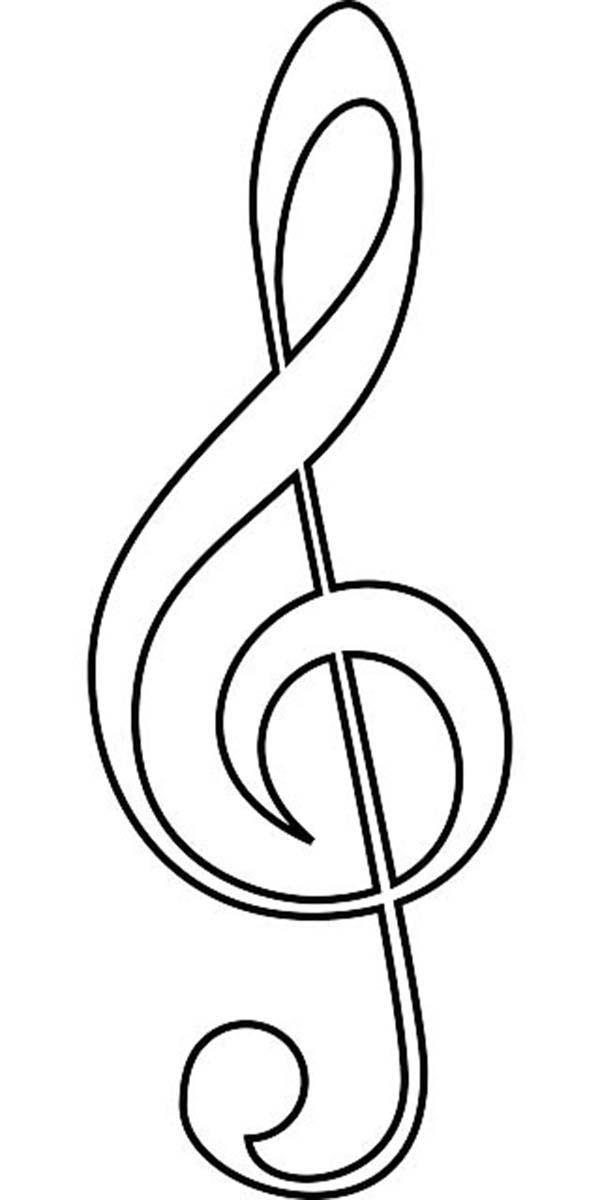 Clef of Music Notes Coloring Page - Free & Printable Coloring ...