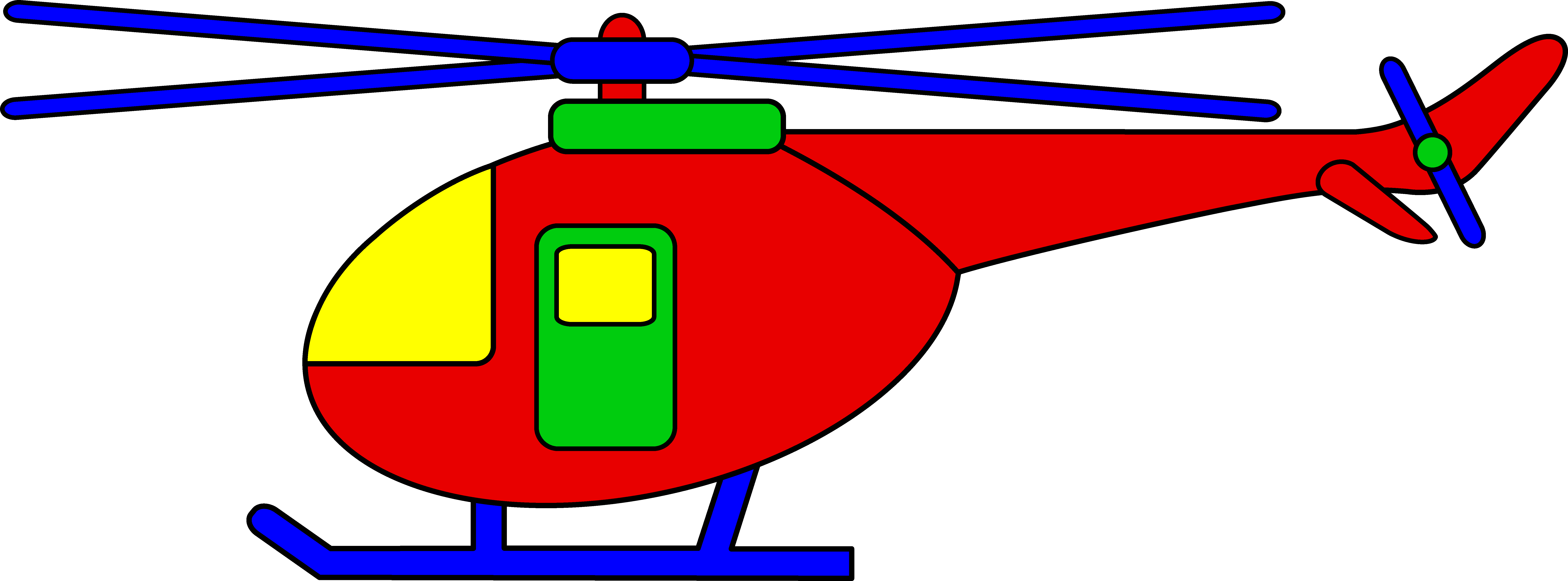Little Red Helicopter - Free Clip Art