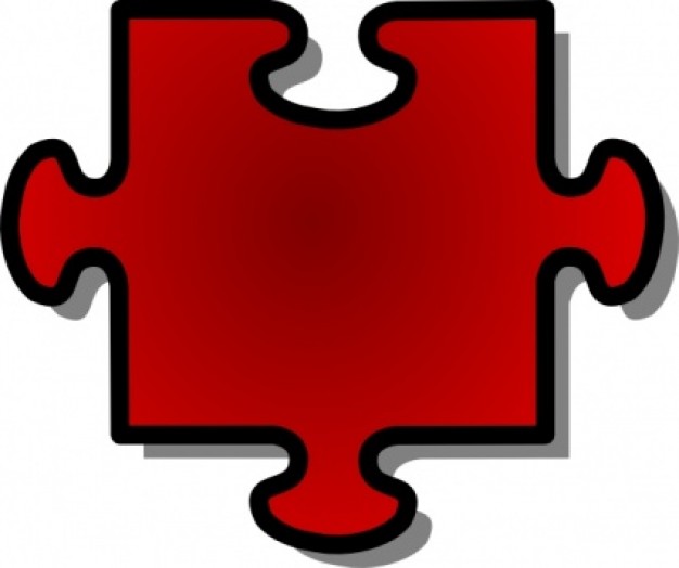 Jigsaw Red Puzzle Piece clip art Vector | Free Download