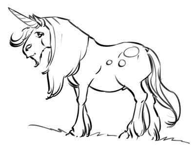 Unicorn Drawing Fairy Horse Outline Coloring Page | Just Free ...