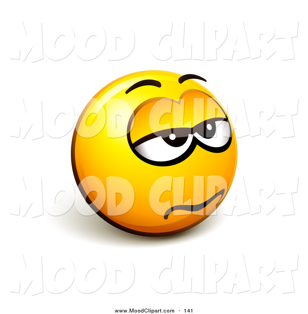 Mood Clip Art of a Bored and Expressive Yellow Smiley Face ...