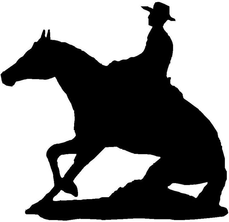 Reining horse, Automotive & Horse Trailer Magnetic Silhouette ...