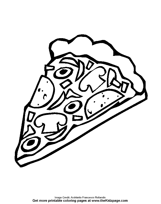 Slice of Pizza - Free Coloring Pages for Kids - Printable ...