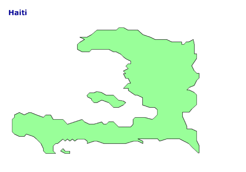 Map of Haiti. Terrain, area and outline maps of Haiti - CountryReports