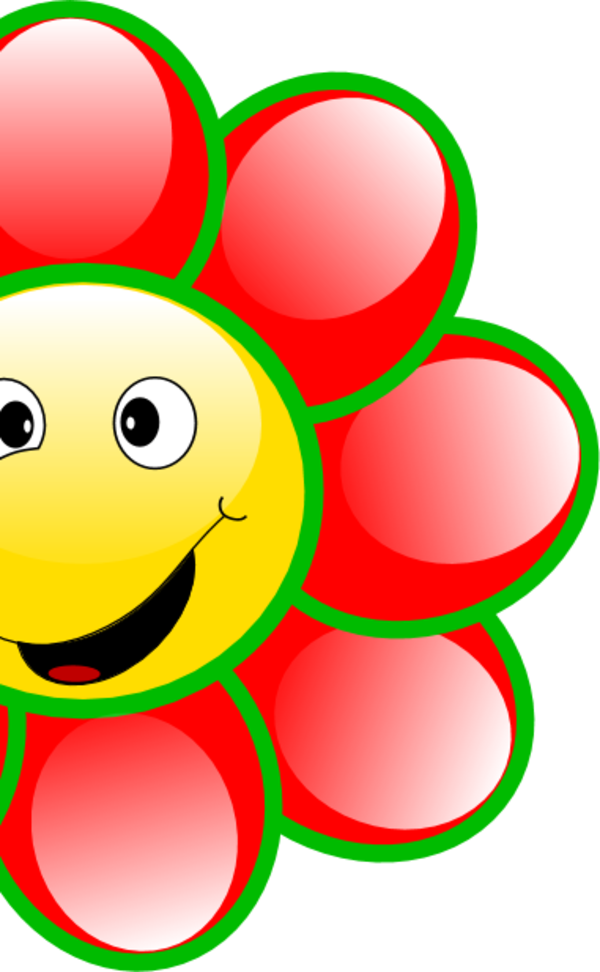 flower with smiling sun - vector Clip Art