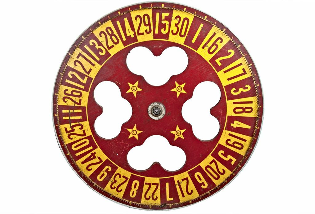 Large Vintage Wood Carnival Game Wheel | Second Shout Out