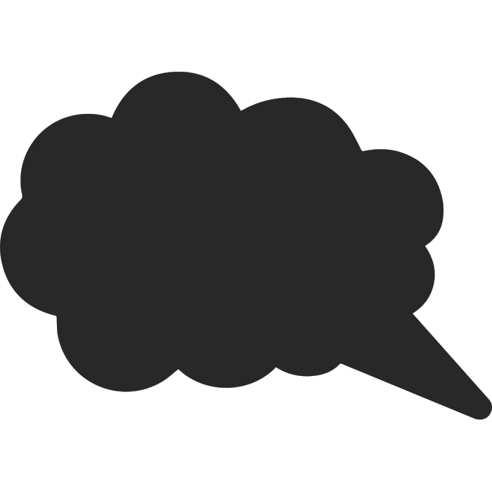 Chalkboard Cloud Think Bubble wall decals | kidecals