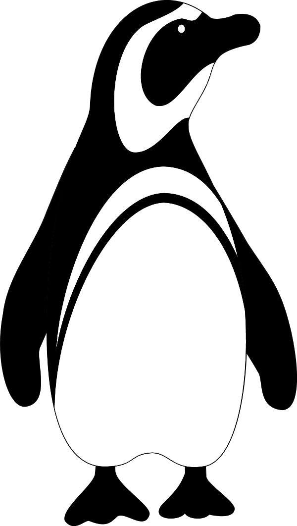 round penguin circular - vector Clip Art