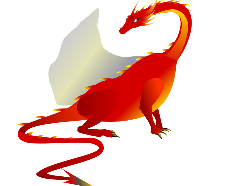 Clipart - fire dragon