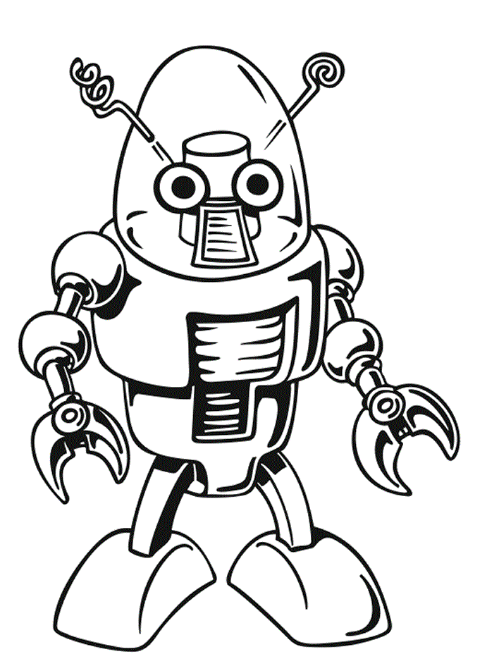 Robot Coloring Pages for Kids- Free Printable Pictures to Color