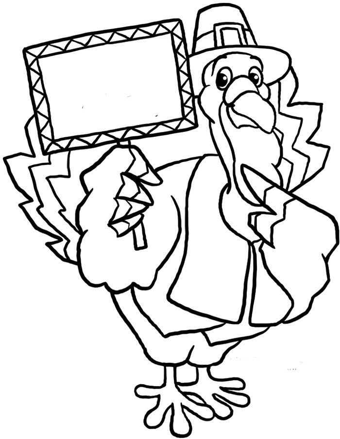 Funny Thanksgiving Turkey Coloring Page | art room | Pinterest
