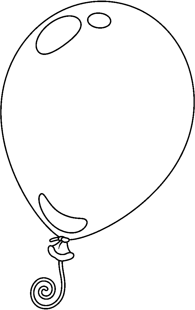 Balloon Black And White Clipart - Gallery