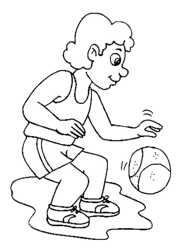 This Boy is Practising His Dribble Coloring Page: This Boy is ...