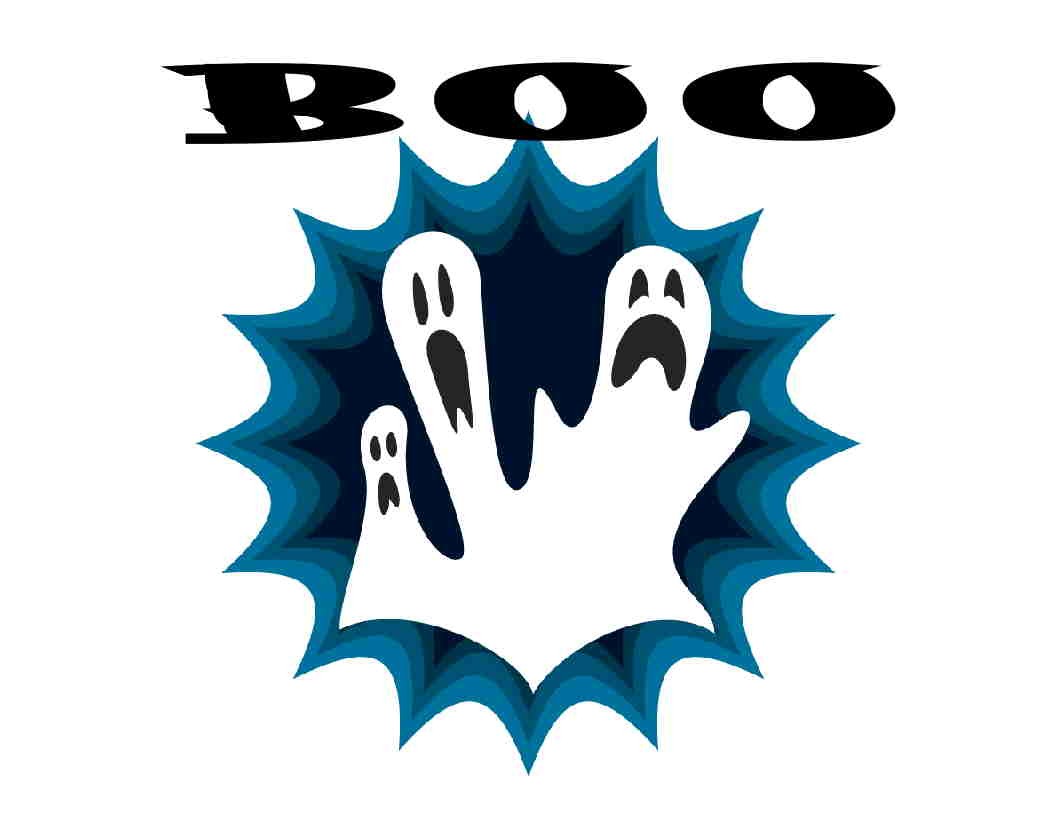 Custom Made T Shirt Scary Ghosts Ghost Boo Halloween Creepy Funny ...