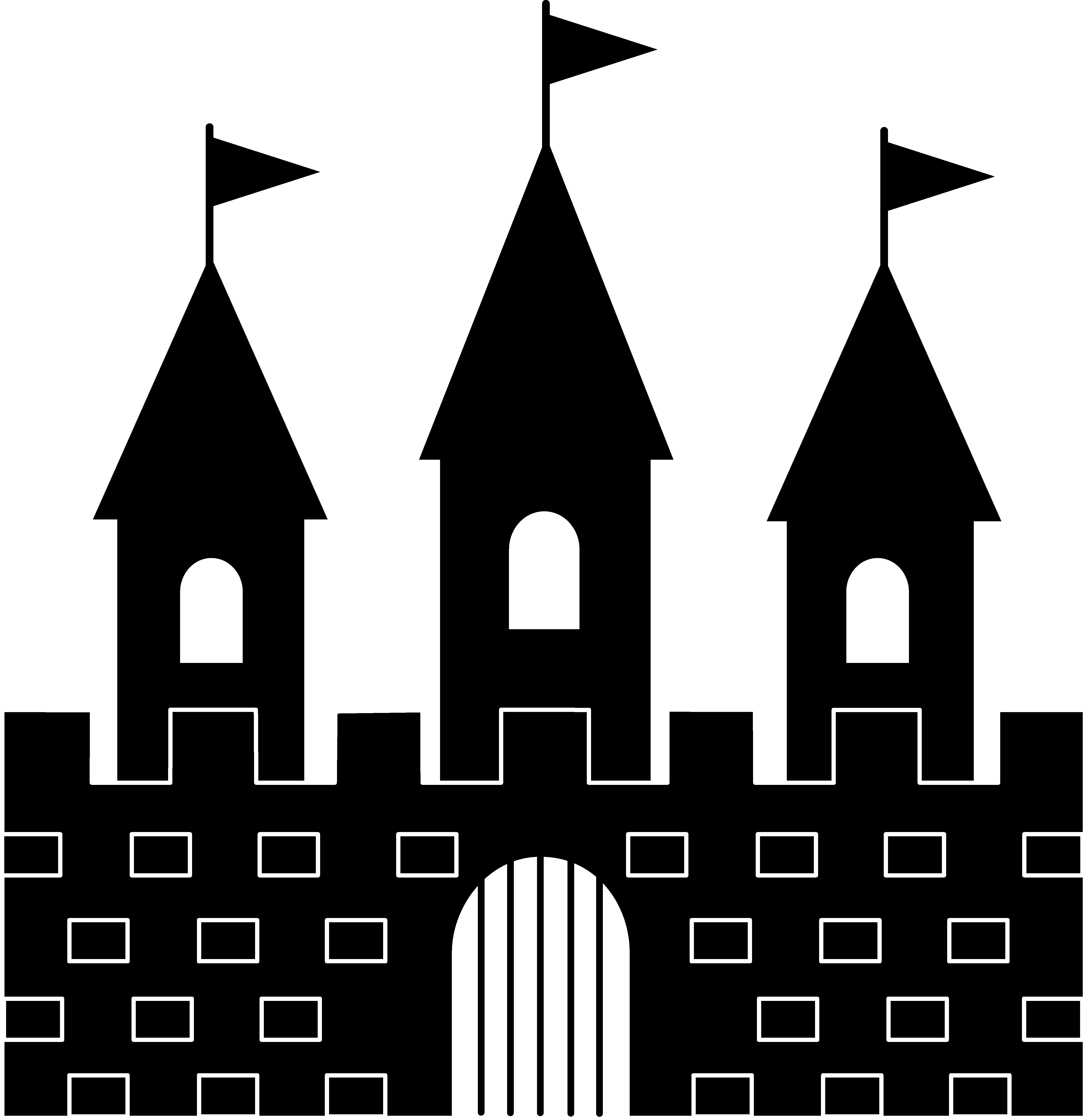Princess Castle Clip Art Black And White Images & Pictures - Becuo