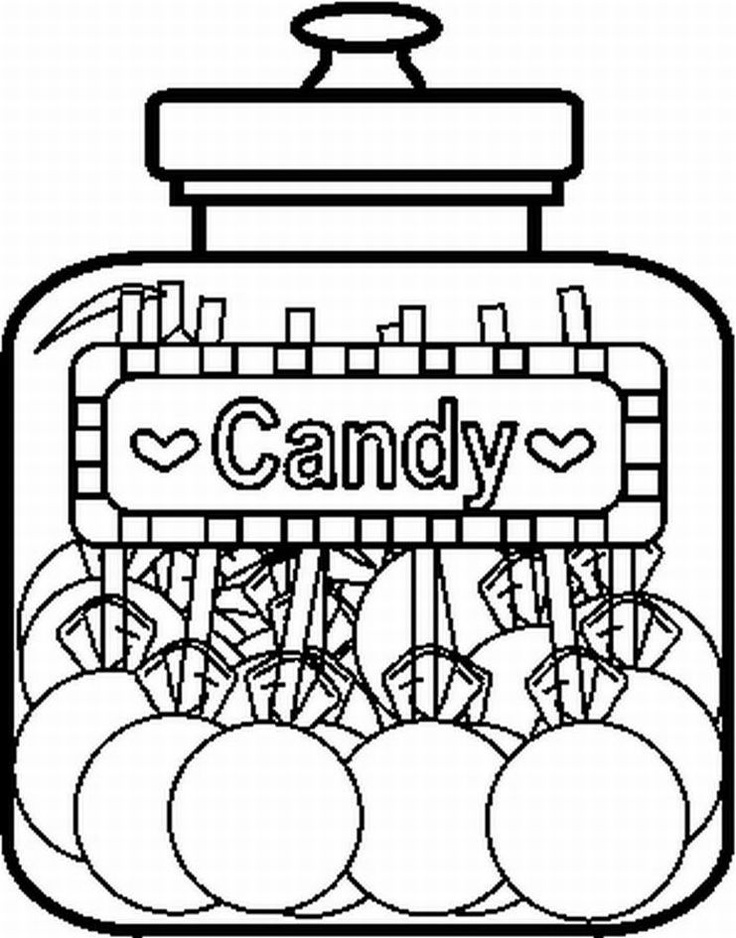 Candy Jar Coloring page | Sketching & Graghics | Pinterest